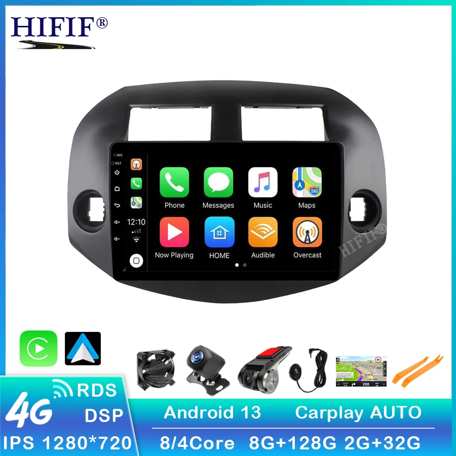 10'' IPS Android 13 Car Radio Multimedia For TOYOTA RAV4 2006-2009/2010/2011/2012 GPS Navigation Navi Player Auto Stereo 2din