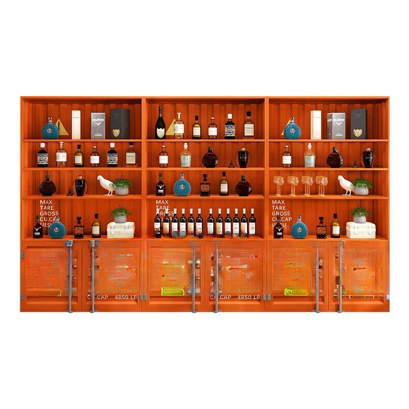 Industrial wind container product display cabinet figure storage display stand