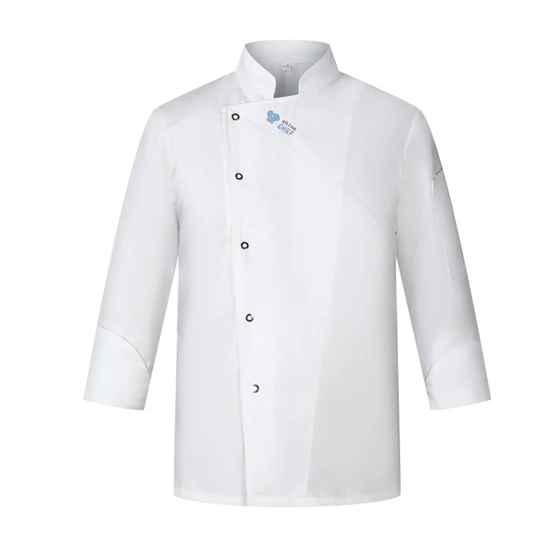 Tuta da cuoco da uomo manica corta ristorante Hotel Catering abbigliamento cucina posteriore abbigliamento da cucina estate Chef uniforme manica lunga