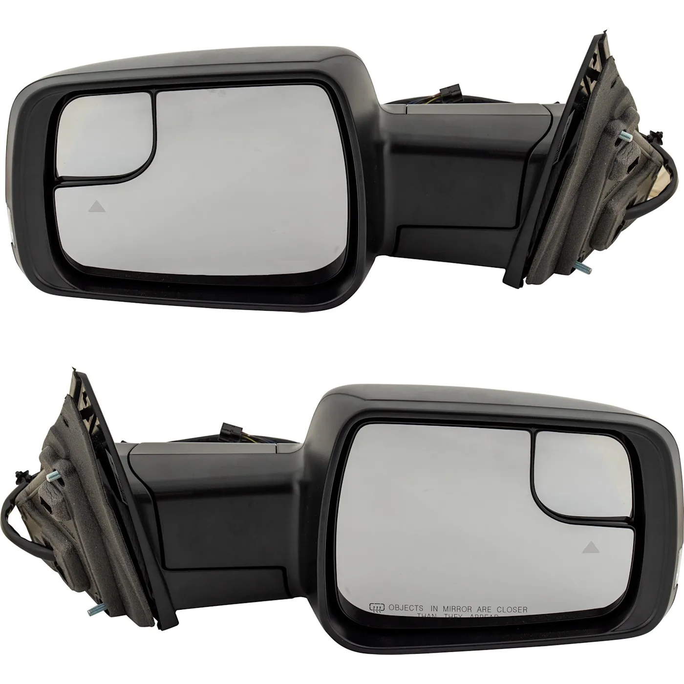 

Mirrors For 2019-2022 Ram 1500 Pair Power Heated Power Folding Turn Signal Black