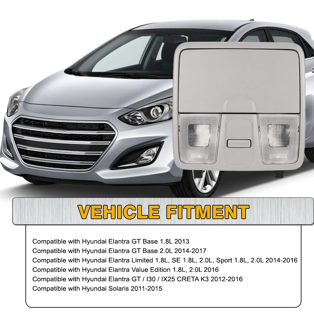 

For Hyundai Elantra GT Base Limited Value Edition Solaris GT/I30 Overhead Console Map Light Assembly 92800-A5000-TX 92800A5000TX