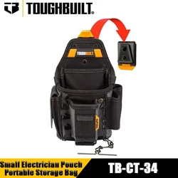 TOUGHBUILT TB-CT-34 소형 전기 기사용 파우치, 다기능 휴대용 보관 가방, 전기 기사용 특수 도구 가방, 툴킷