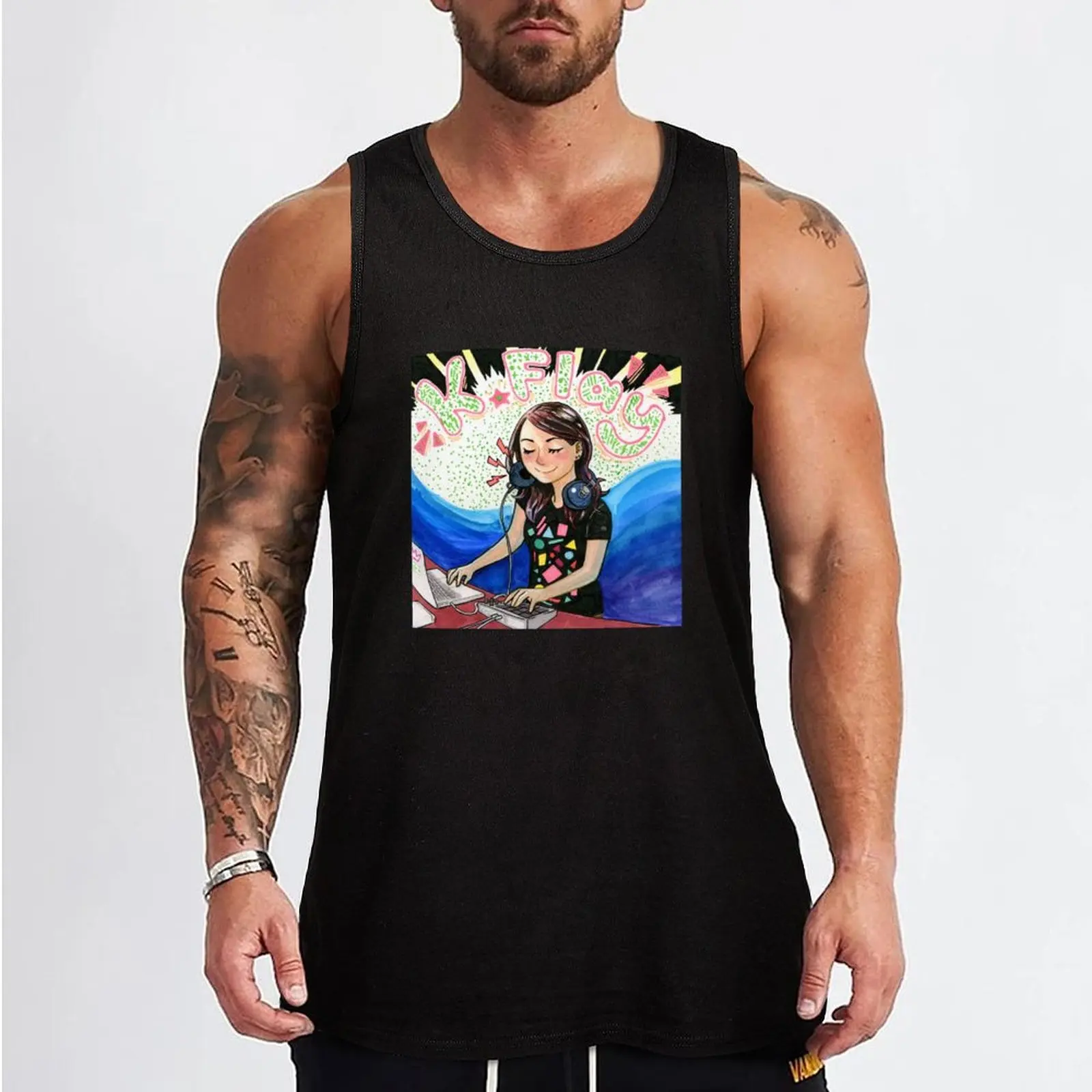 K Flay Art Tank Top vests for men Men's fitness t-shirt