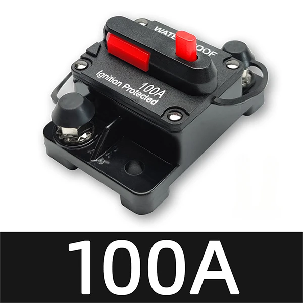 20A bis 300A 12V-48V Leistungsschalter Power Protect Sicherung Trolling mit manuellem Reset Wasserdicht Auto Boot Handbuch 30A 80A 100A 300A