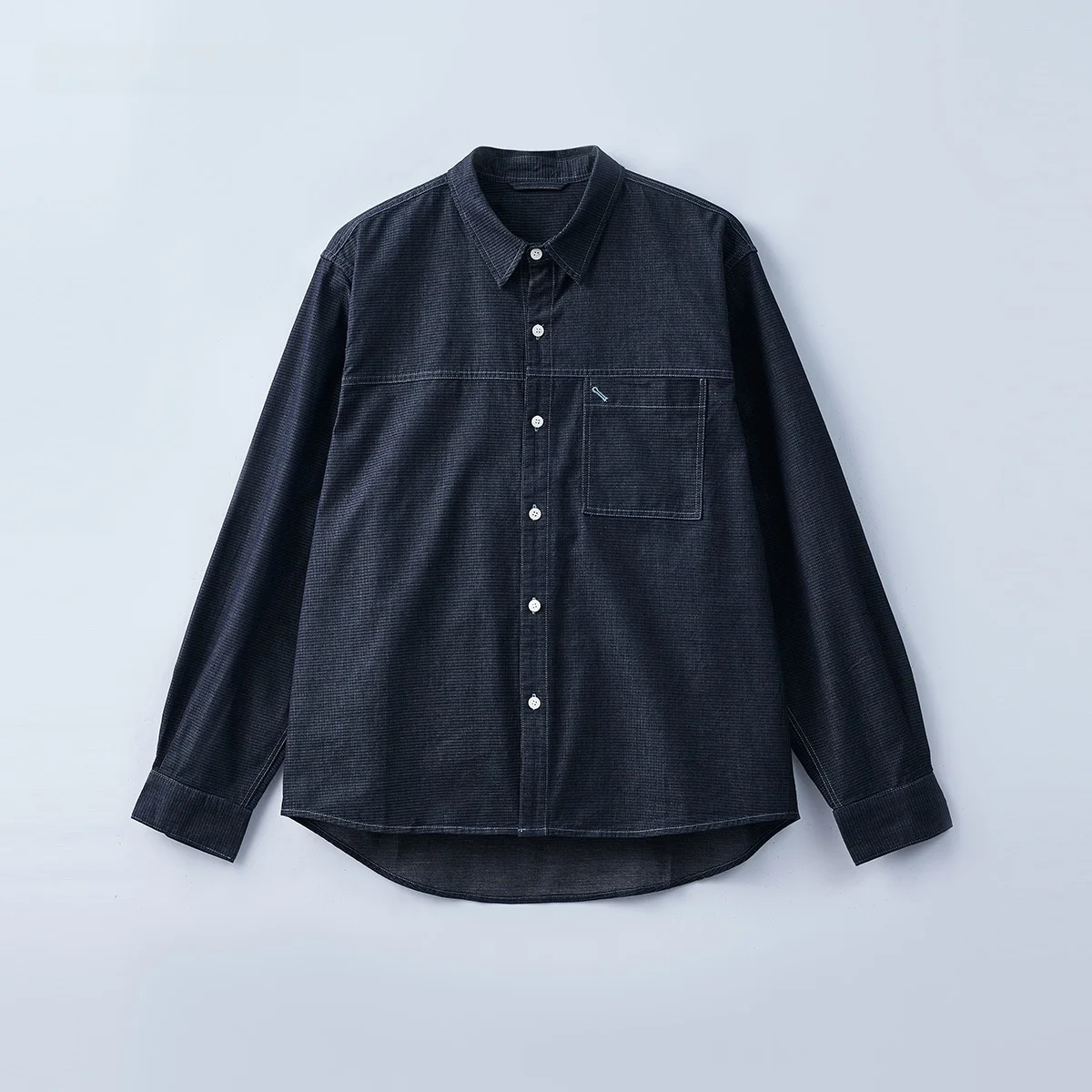 

Men's Textured Long Sve irt Loose Fit Casual Outerwear Spring Trendy Color Blo Collar Sle Polyester Blend Fabric