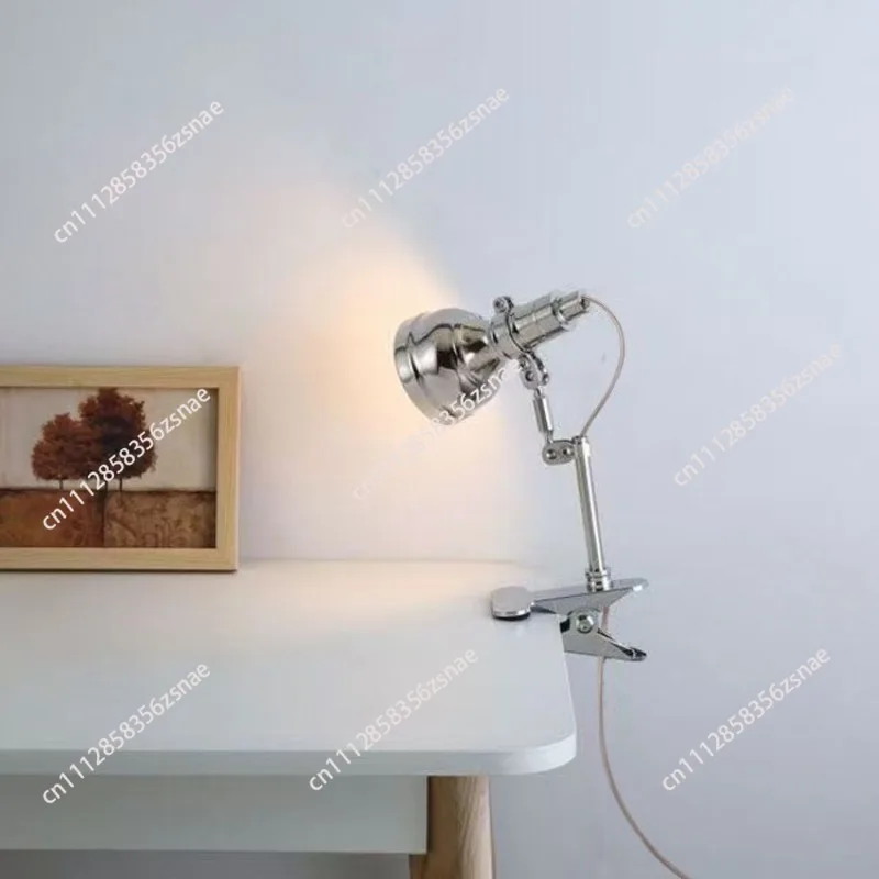 Bedside Reading Heavy Metal Long Arm Rod Background Wall Decorative Clip Table Lamp