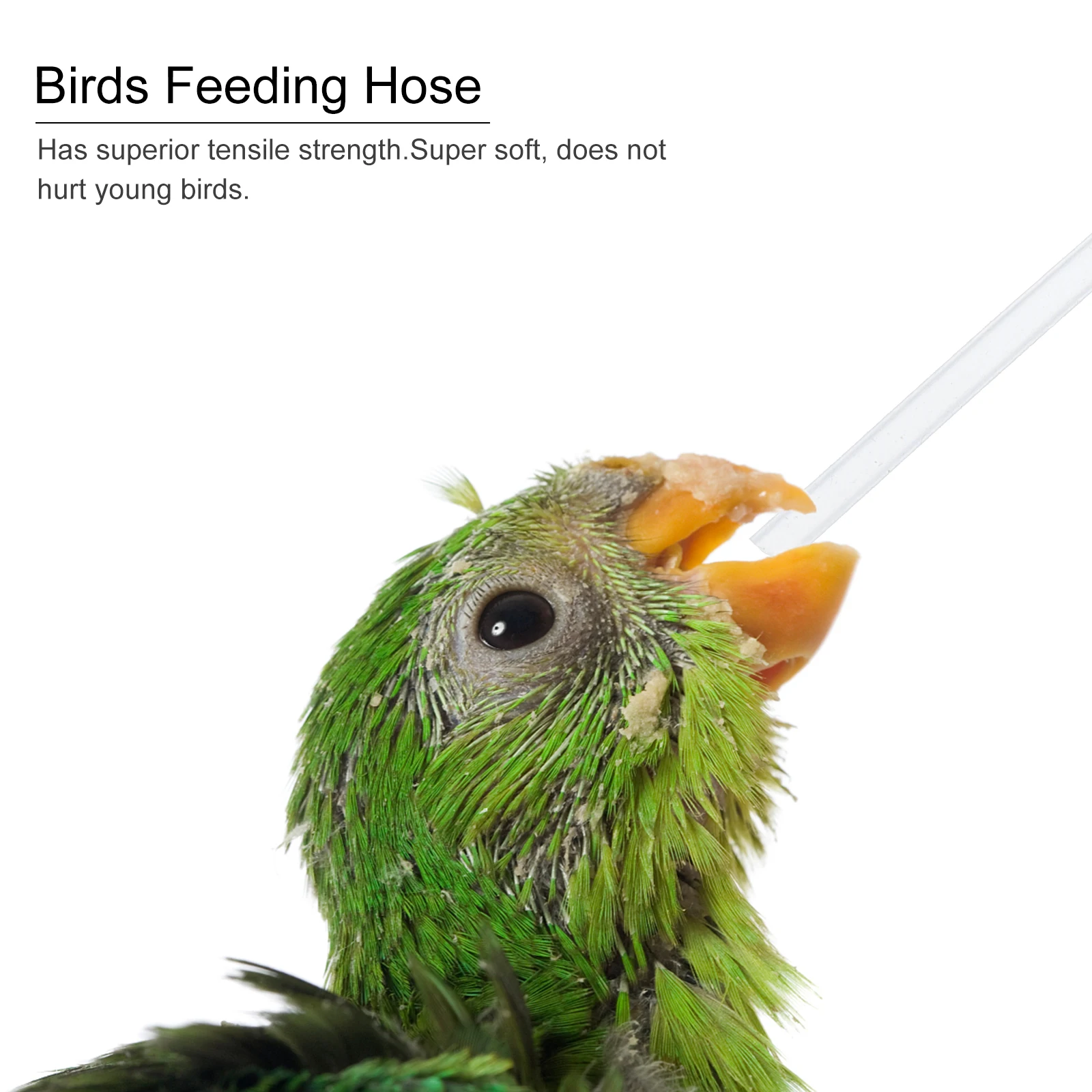 

3pcs Feeding Hose for Birds 3 4mm Soft Tube Pet Food Grade Safe Eco Friendly Easy to om Color