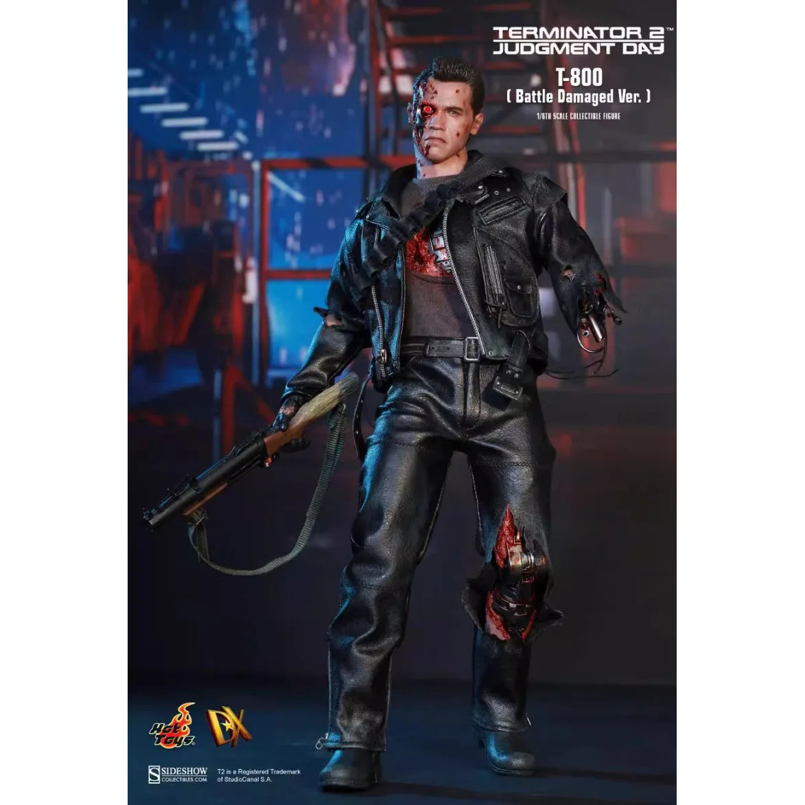 Stock Original HT Hottoys The Terminator DX13 T800 Arnold Schwarzenegger Battle Damage Ver 1/6 Collectible Movie Character Model