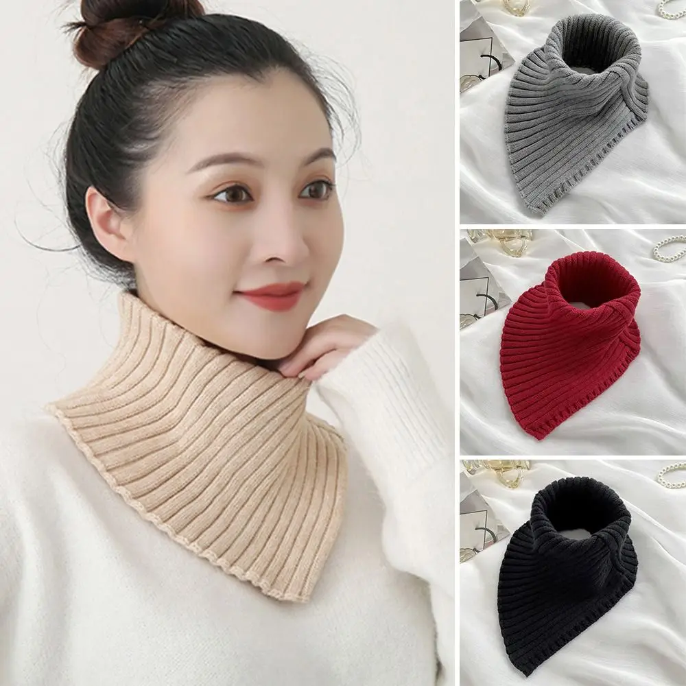 Fashion Detachable Warm Scarf Neck Warmer Turtleneck Knitted Fake Collar