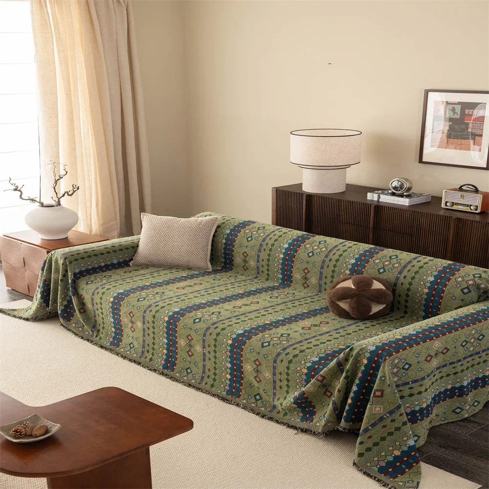 2026 Retro French Style Light Luxury Sofa Cover Universal Non-Slip All-Season Fabric High-Quality Sofa Slipcover Anti-Cat