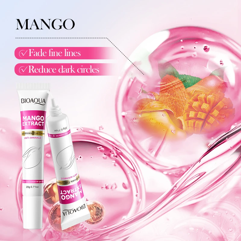 

BIOAOUA Mango Anti-Wrinkle Eye Cream Reduce Dark Circles Eye Bags Moisturizing Anti-aging Eye Cream Eye Beauty Skincare