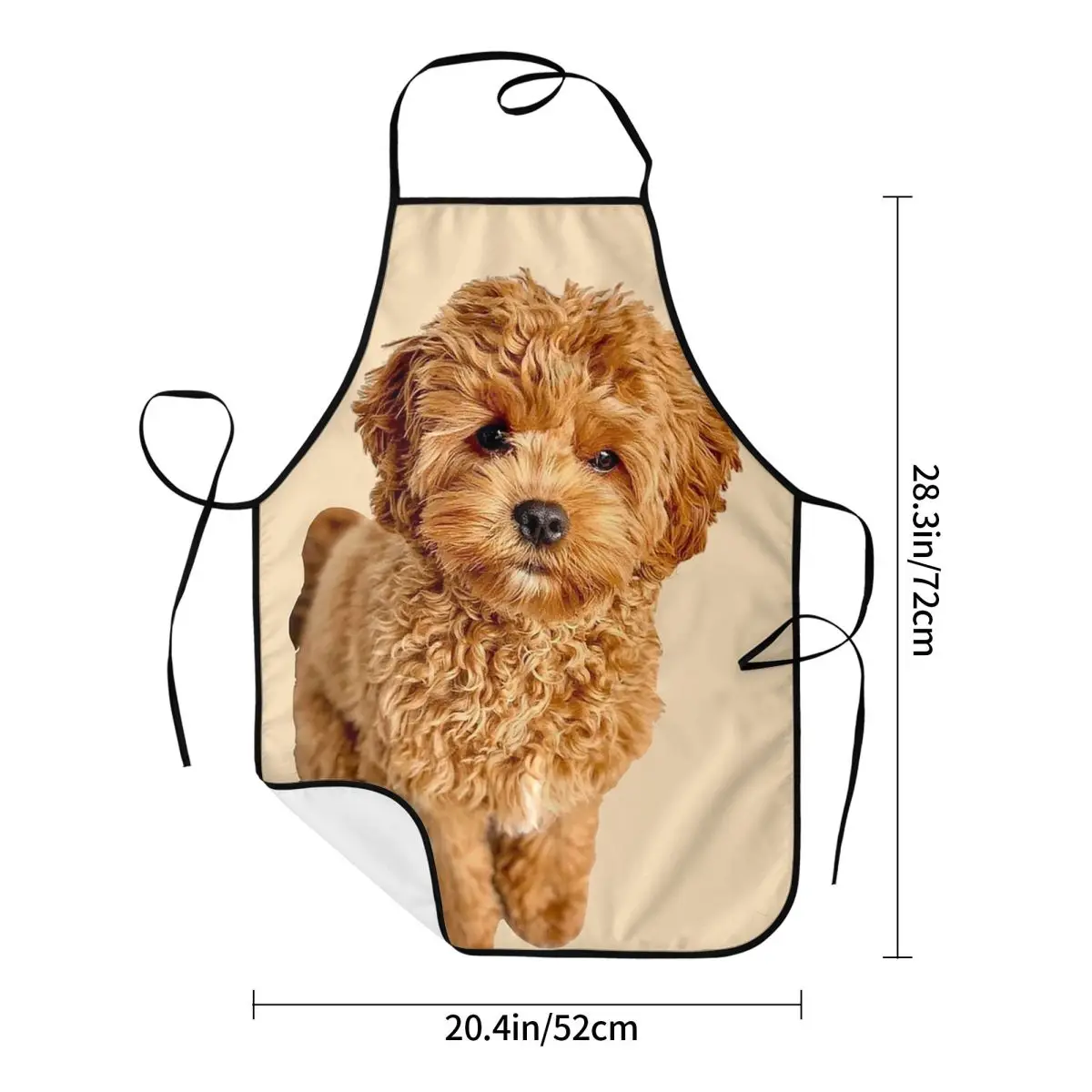 Cavapoo Apron Chef Cooking Cuisine Tablier Sleeveless Bib Kitchen Cleaning Pinafore for Women Men Painting