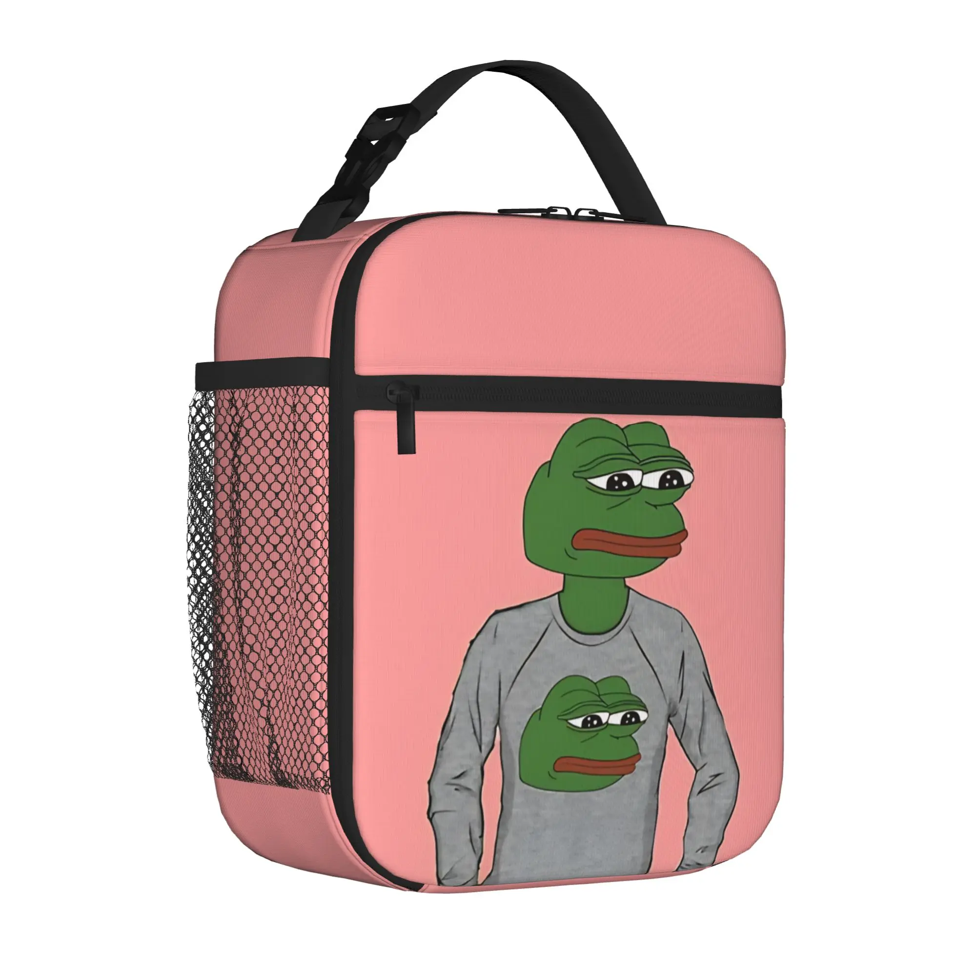 1 Piece Portable Lunch Container chill  Zipper Closure Durable Pocket Pepe the Frog For Lunch Box Bag