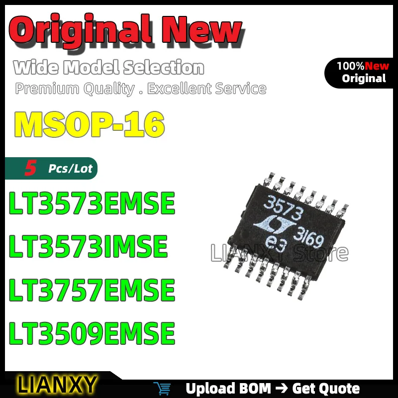 5pcs MSOP-16 LT3573EMSE LT3573IMSE LT3757EMSE LT3509EMSE Isolated Converters New Original