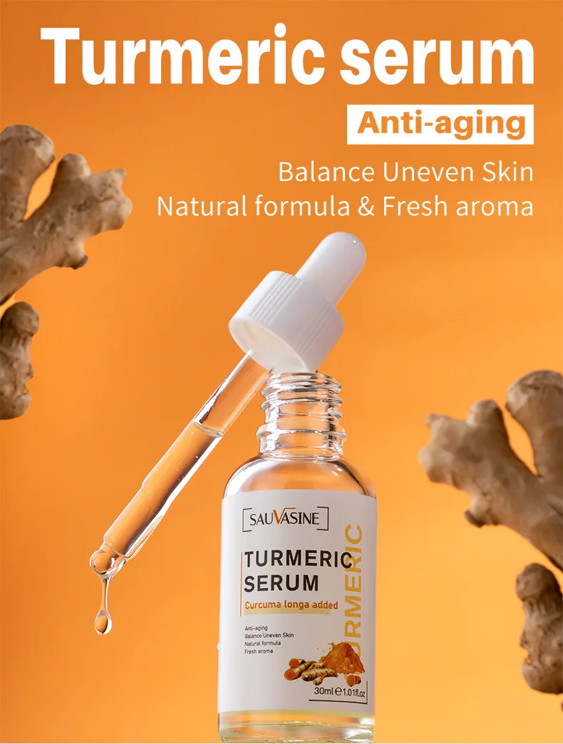 Turmeric Essence Facial Essence gently moisturizes the skin, acne scars, fades fine lines, and anti-aging essence