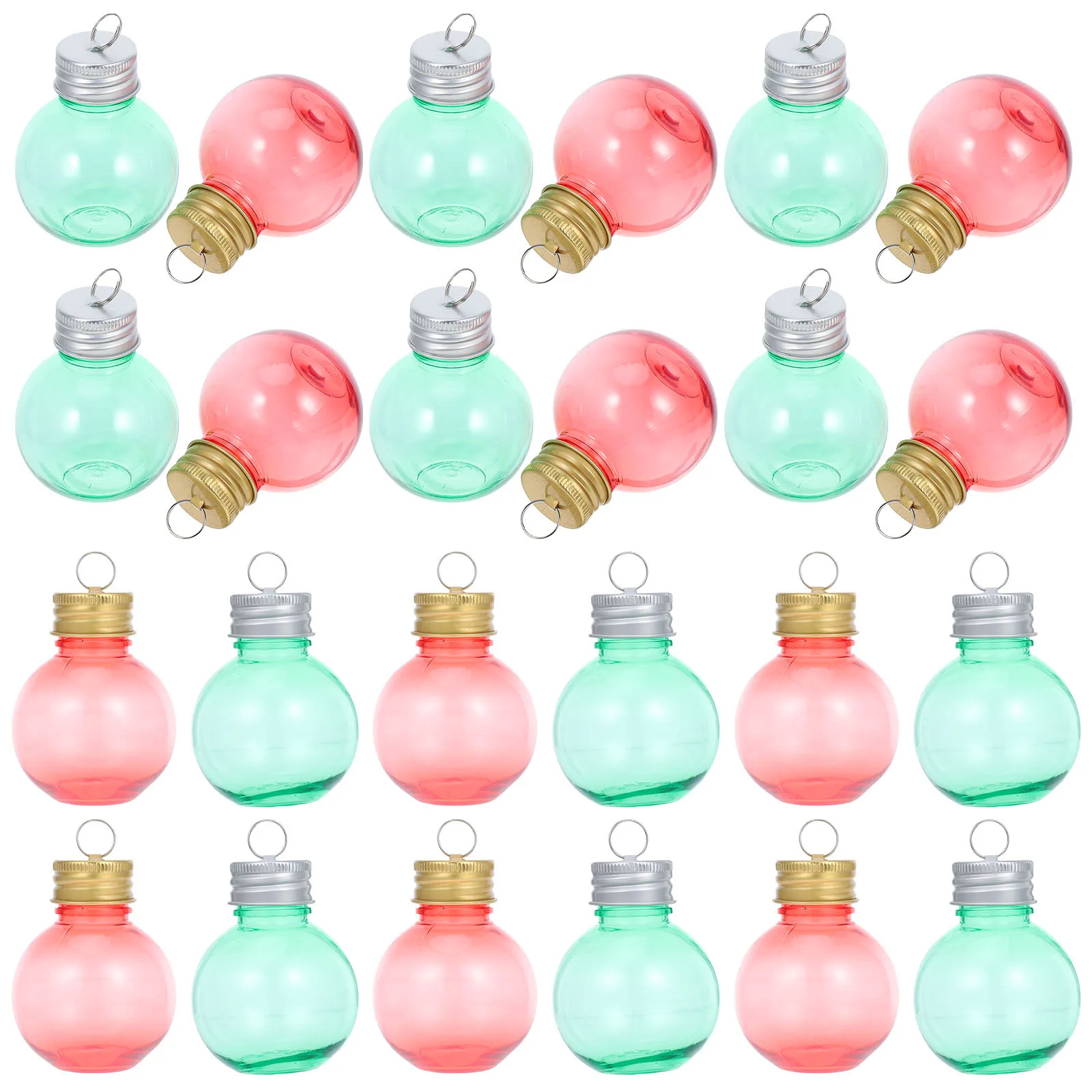

24pcs Clear Plastic Fillable Ornament Balls 50Ml Transparent Hanging Craft Decoration Ball For Christmas Party Diy Sand Art Wish