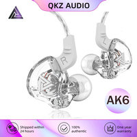 Original QKZ AK6 Sports Earphone 3.5mm In-Ear Hi-Fi Stereo Music Wired Headphones Headset With Mic Sports Monitor Gaming Earbuds