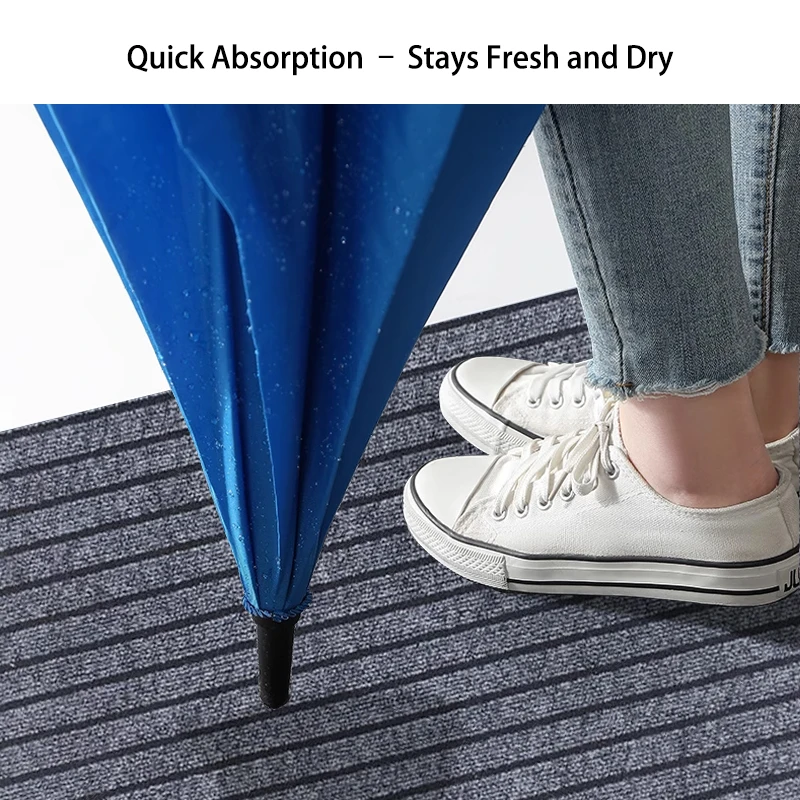 Non-slip Striped Floor Mat in 3 Colors Washable, Soft & Absorbent Rug for Kitchen, Bathroom & Entryway, Multiple Sizes Available