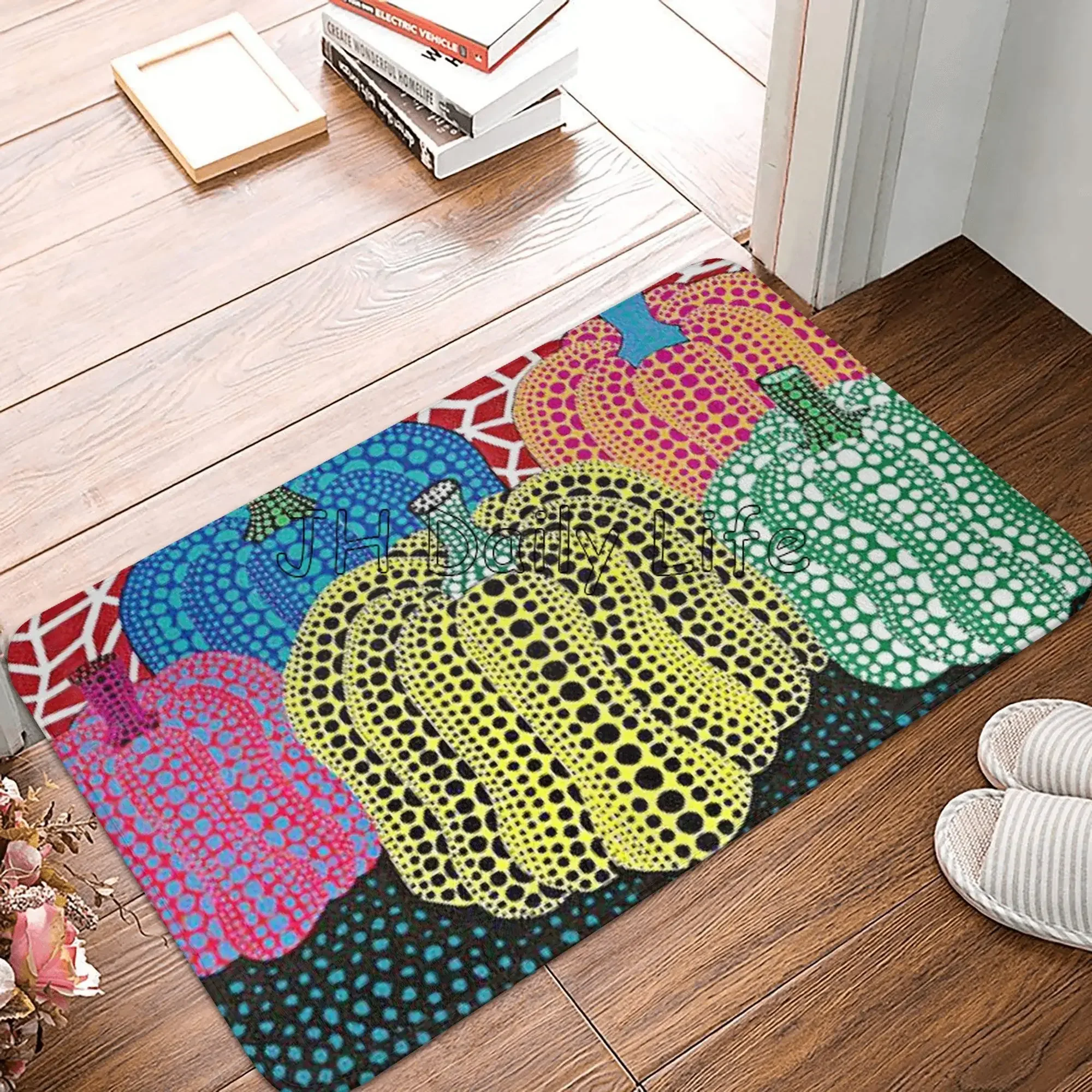 Diatom Mud Door Mat Yayoi Kusama Dot Art Entrance Doormat Carpet Sleeping Room Rugs Anti-slip Bathroom Bedroon Floor Mat