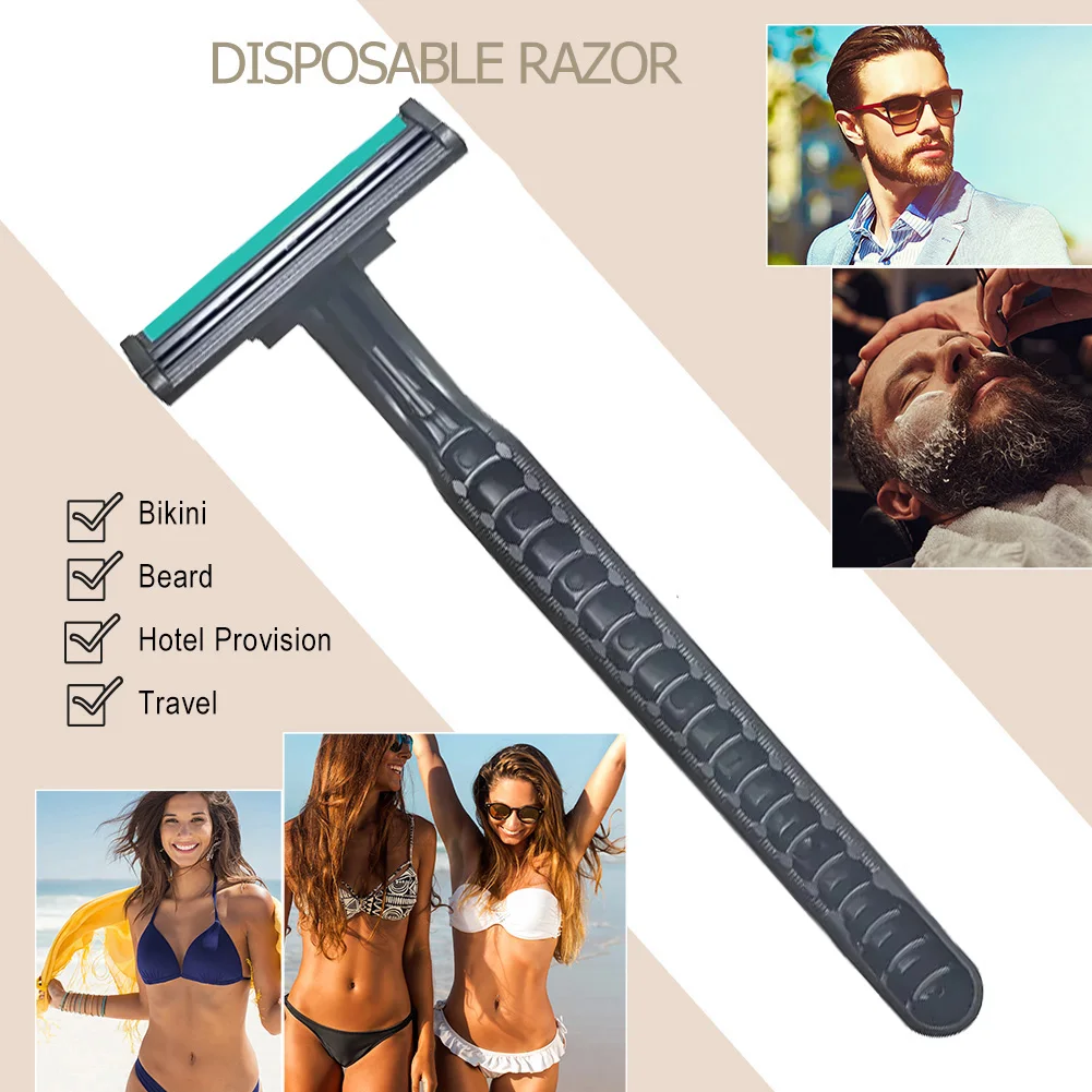 Wholesale Disposable Two Blade Razor with lubricant strip Disposable Razor For Men Razor Blade Plastic Handle Dropshipping