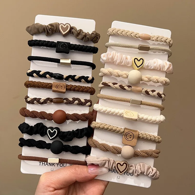 20 piezas lazos para el cabello de alta elasticidad para mujer, banda de goma elástica para el cabello, correas para encías, Liga, coleteros, diademas