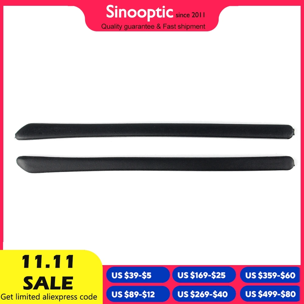 20pcs(10pair) Silicone Black Eyeglasses Anti Slip Glasses Temple Tips Accessories Rectangle Hole 114mm Length Mod3013