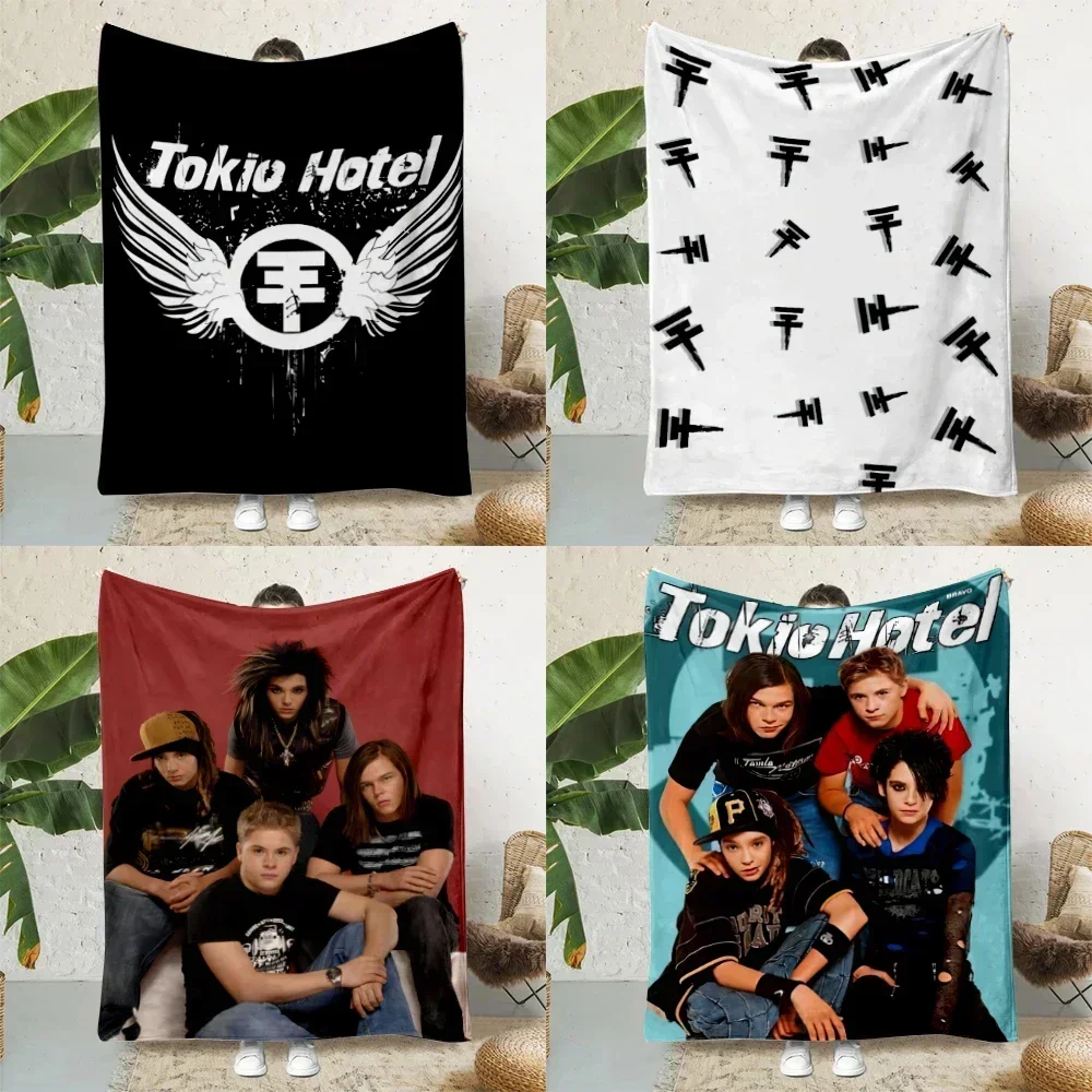 Hot Rock bands Tokio Hotel Printed Blanket Picnic Blankets Warm Blanket Soft and Comfortable Blanket Home Travel Birthday Gift