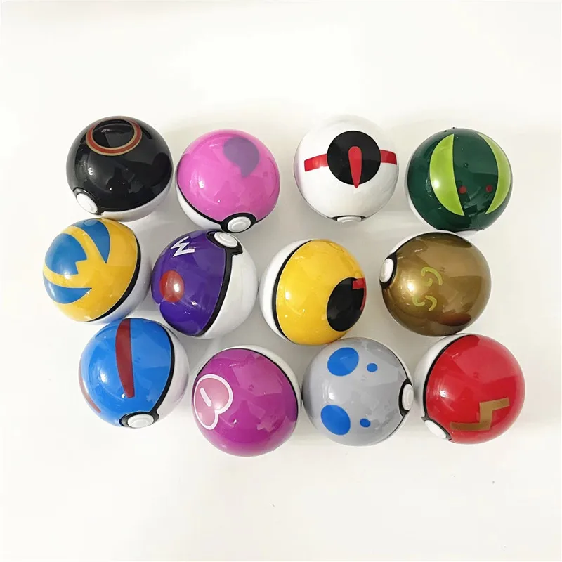 Miniso 12/20/24 unids/set 4-5 Cm PokeBall modelo Anime figura monstruo de bolsillo mascota elfo muñecas juguetes para regalo de cumpleaños para niños
