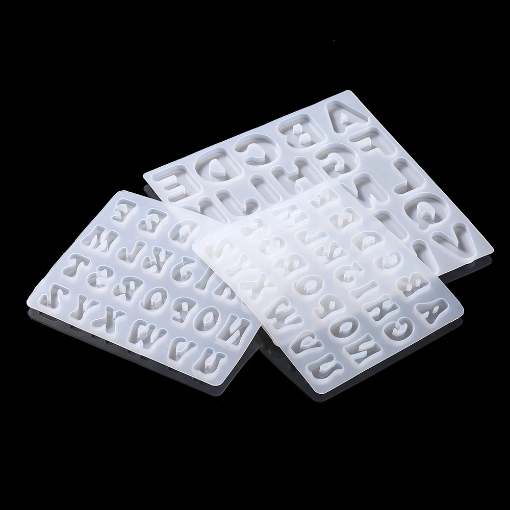 Alphabet Epoxy Resin Silicone Mold Letter Number Mould DIY Keychain Earring Pendant Epoxy Resin Jewelry Crafts Casting Mold