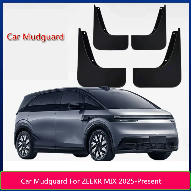 4pcs ABS Car Fender Mud Flaps For ZEEKR MIX 2025-Present Premium Splash Guard Anti-dirt Wear-resistant Body Protection Accessory