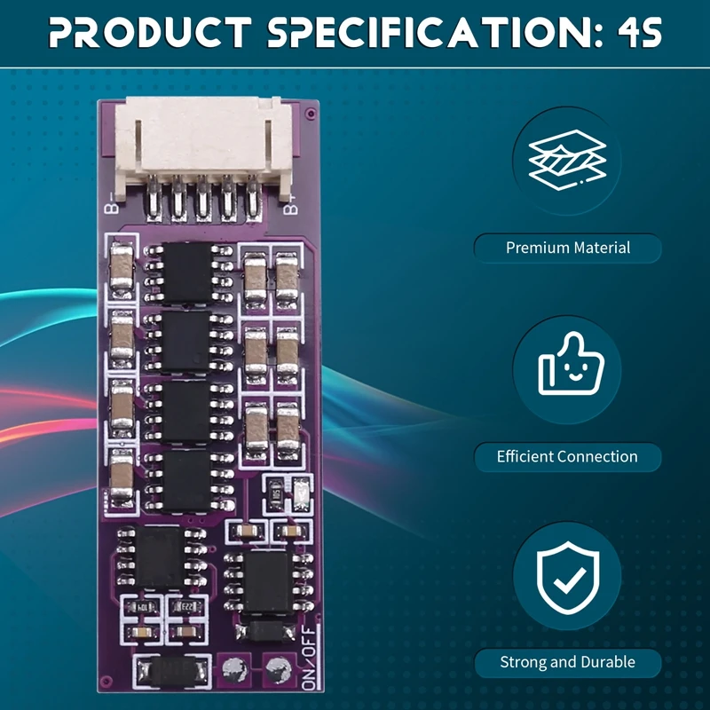 Placa de carga de batería de litio 4S 1.5A, módulo de cargador de placa de protección PCB BMS para vehículo eléctrico