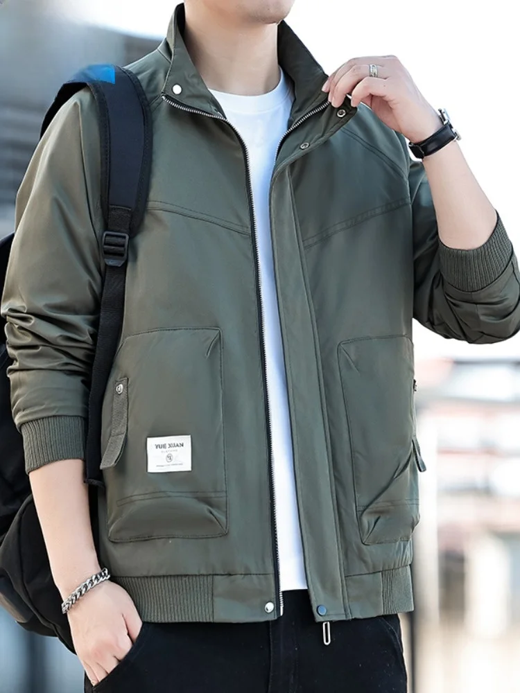 

Мужская осенне-зимняя куртка Paul свободного кроя с воротником-стойкой, для активного отдыха, ветрозащитная, из полиэфирного волокна, с длинными рукавами, на молнии