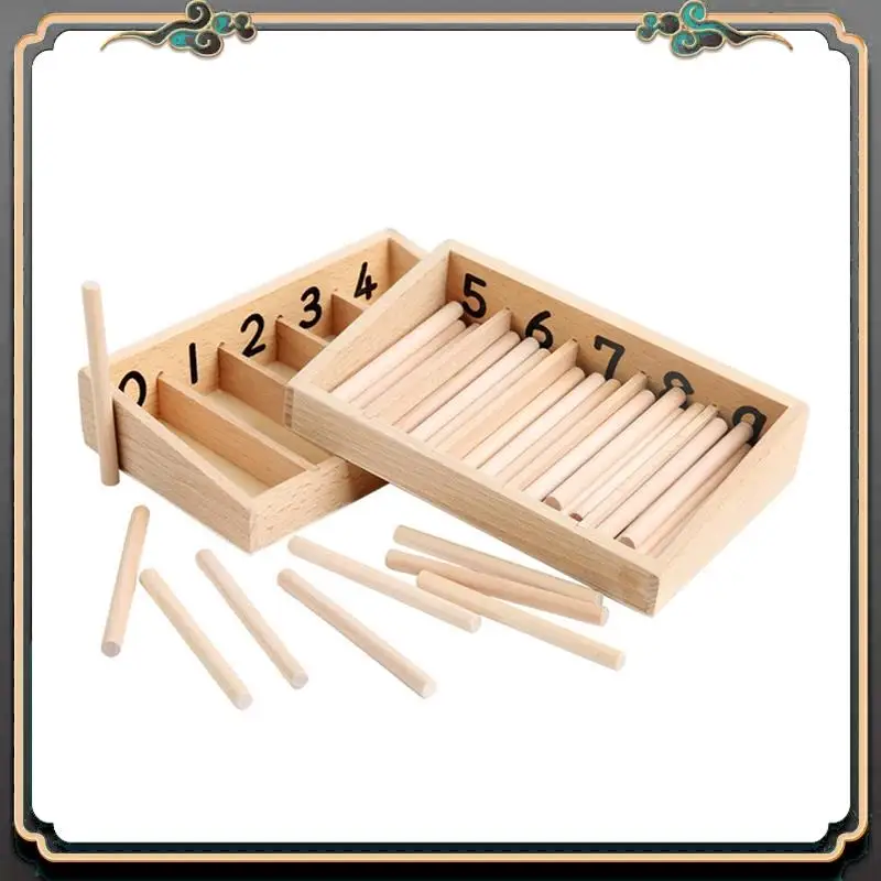 ASMA-Spindle Box Kids Early Development Counting Sticks Boys Girls Professional Counting Early Learning Tool Maths Toys