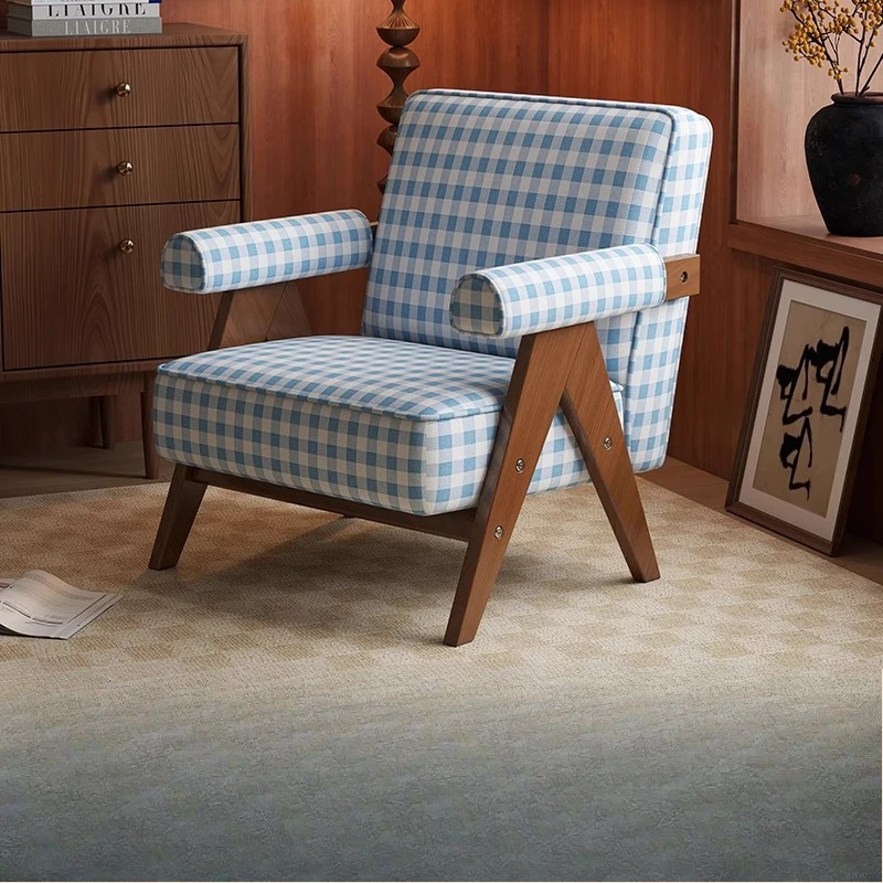 كراسي غرفة المعيشة لغرفة النوم الكسولة، حديقة خشبية، كراسي غرفة المعيشة المريحة، صالون فردي، أثاث منزلي لصالون Fauteuil #4