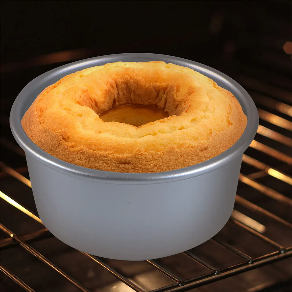 

2pcs Anodized Living Bottom Cake Mold Metal Non-Stick Round Baking Pan 6 Release For Chiffon Fruit Pie Dessert Oven