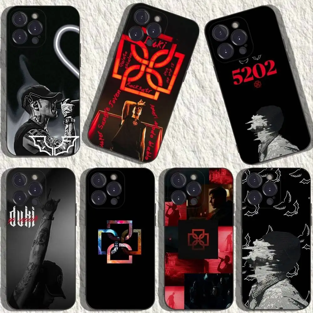 

D-Duki Ameri 5202 Phone Case For iPhone 17,16,15,14,13,12,11,Plus,Pro Max,XS,X,XR,SE,Mini,8,7,Soft Silicone Black Cover