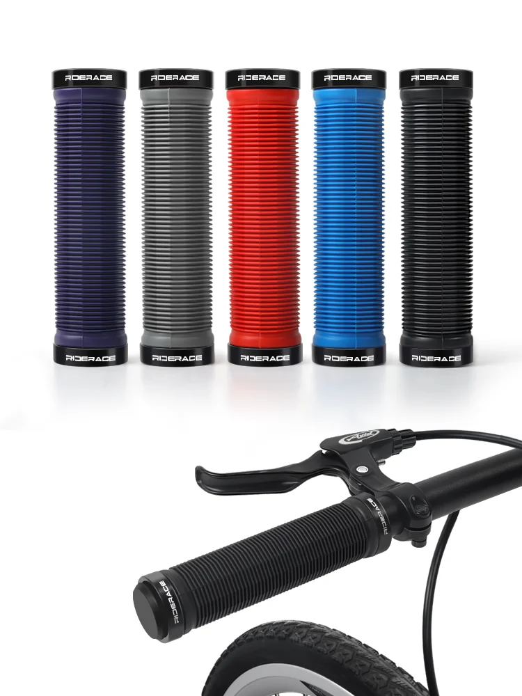 AliExpress riderace 1Pair Bicycle Handle Bar Grips MTB Mountain Bike Handlebar Cover Non-Slip Ergonomic Double Locking Ring Cycling Accessories