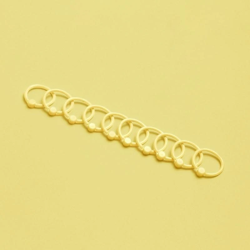 Anillos carpeta hojas sueltas W89C Anillos libros flexibles, anillos tarjetas índices, llave, anillos papel