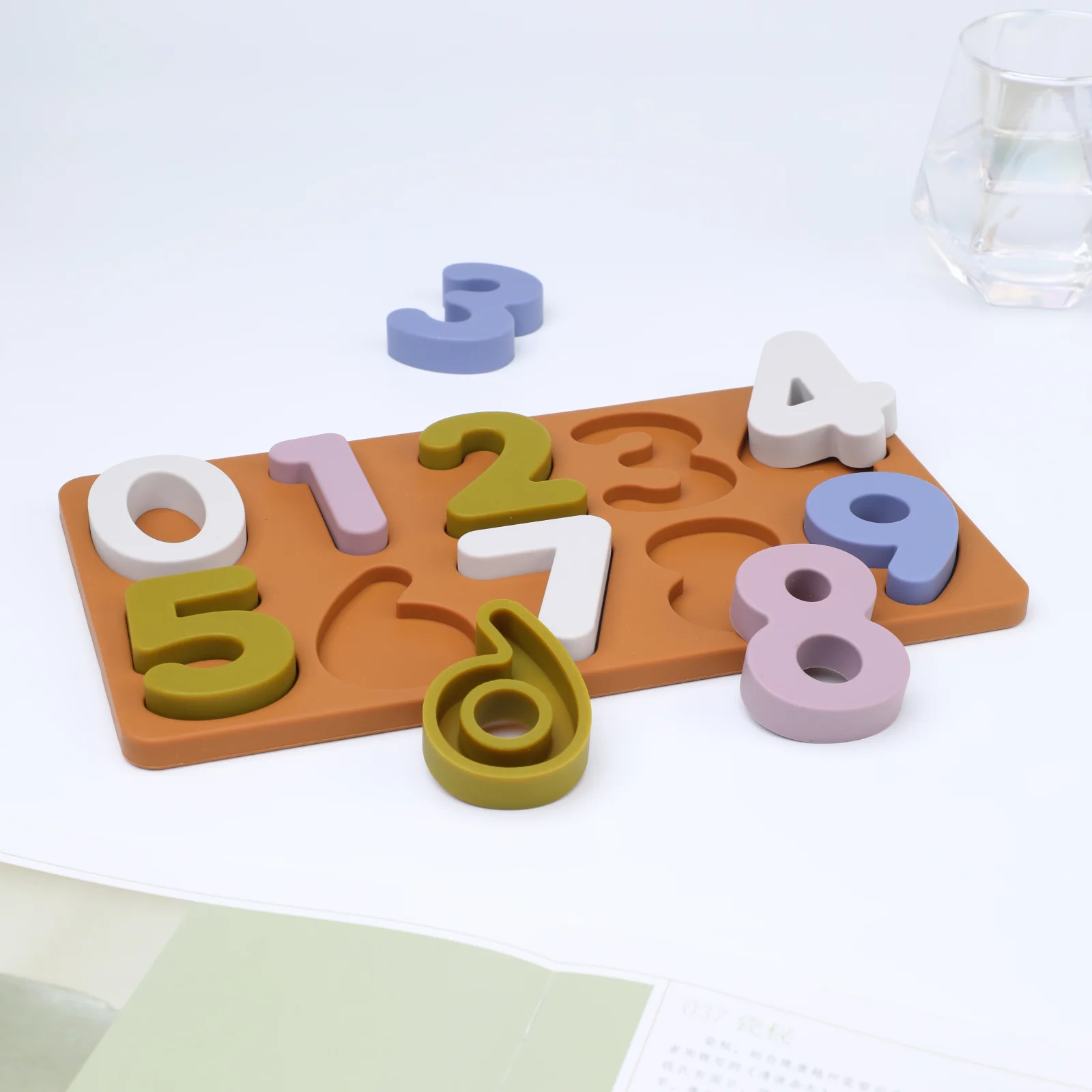 3d Nummer Buchstabe Silikon Puzzle Puzzle Babys pielzeug Sortieren Mathe Ziegel Kinder Lernspiel kreative Lernen Baby party Geschenke