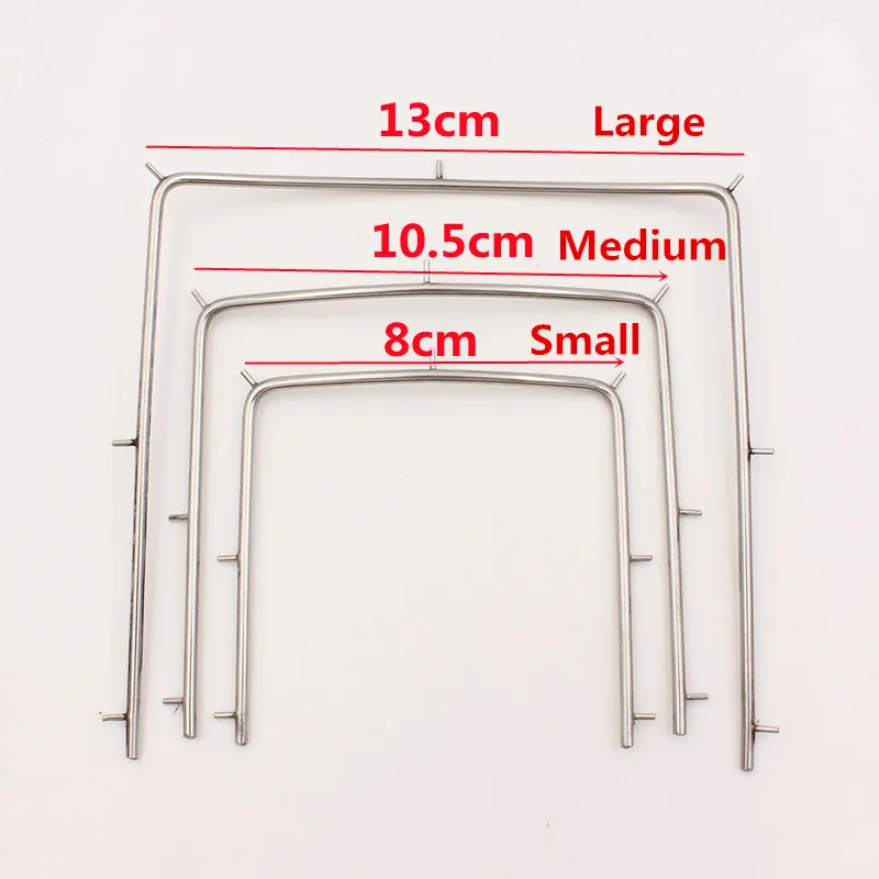 Soporte de marco de presa de goma de acero inoxidable Dental, instrumento Autoclavable para suministros de laboratorio Dental, 1 unidad