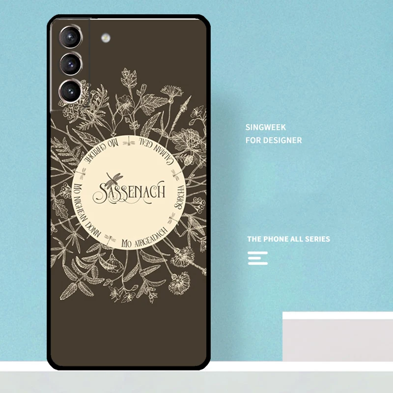 Outlander Sassenach Dragonfly Case For Samsung Galaxy S24 S22 S21 S23 Ultra Note 20 S8 S9 S10 Note 10 Plus S20 FE Cover