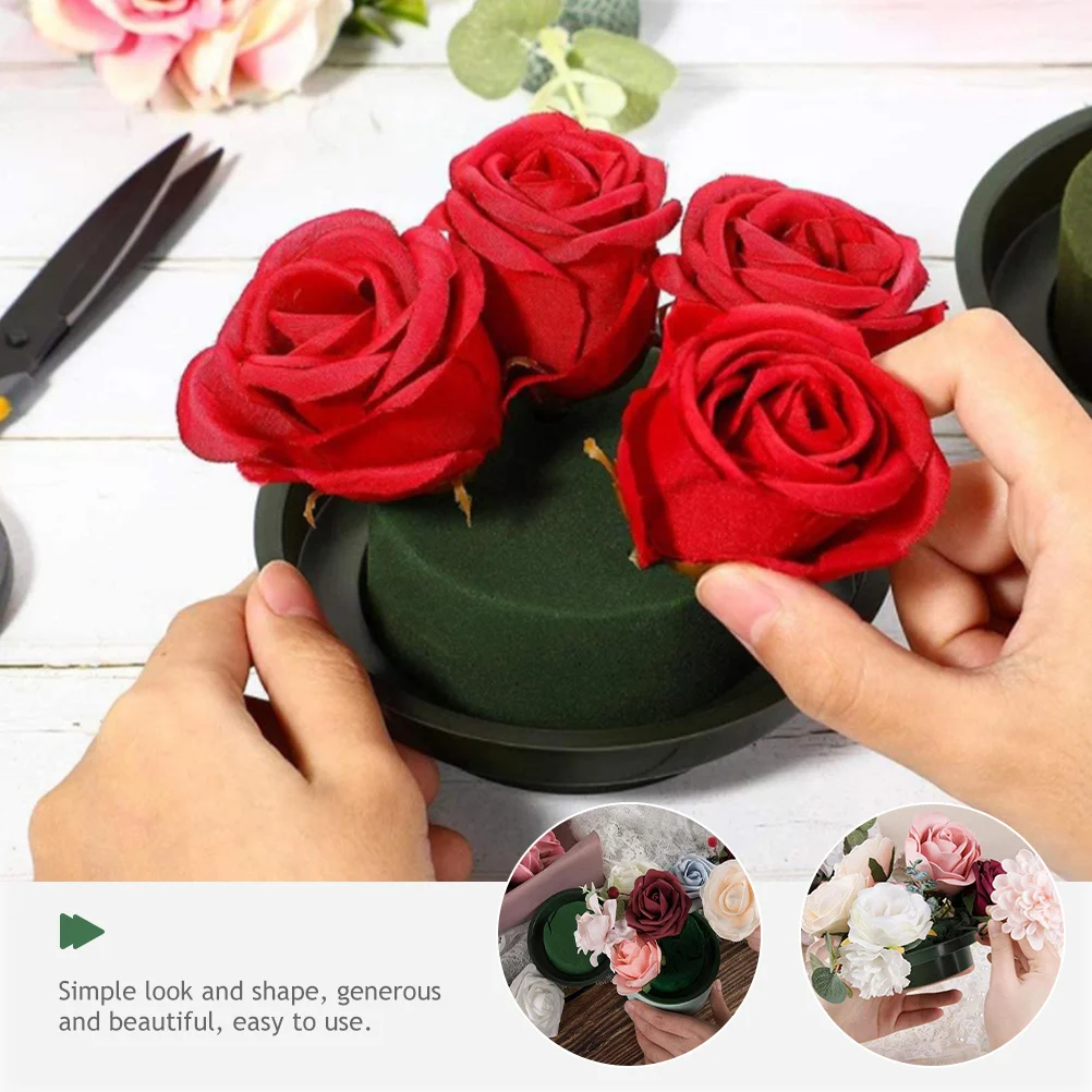 5 قطعة كتل الأزهار مع السلطانيات حامل زهور مستديرة لترتيب الزهور الاصطناعية الطازجة لوازم قفص قاعدة ديكور