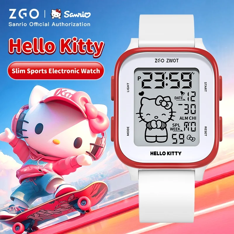 ZGO x Sanrio Hello Kitty women\'s watch. For students and girls. Cinnamoroll. Children\'s electronic watch. Waterproof 878