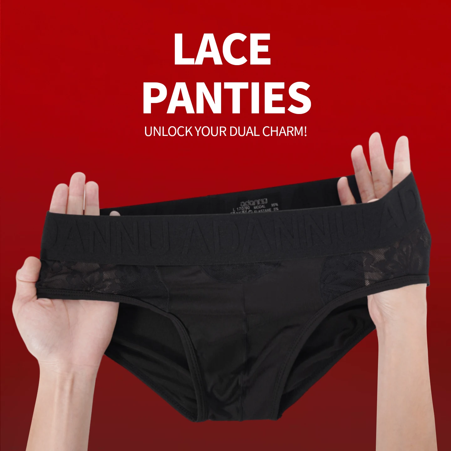 1/3Pcs Modal Sexy Men Briefs Breathable Man Panties Underwear Lace-patterned Cutouts Men's Large Crotch Pouch Briefs Underpants