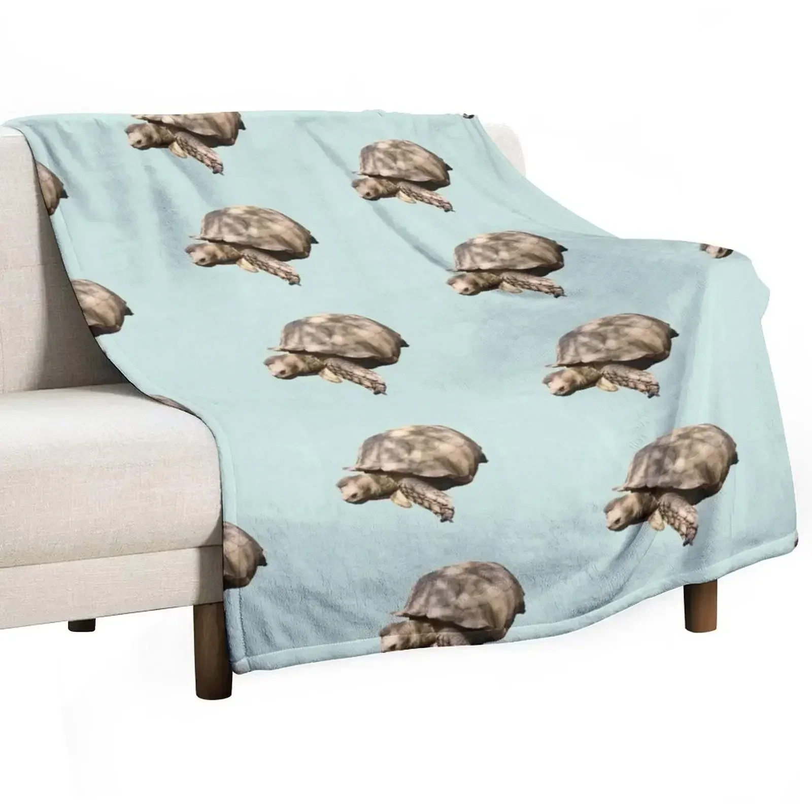 

Sulcata Tortoise (grazing) Throw Blanket Comforter Cute Plaid blankets and throws Blankets