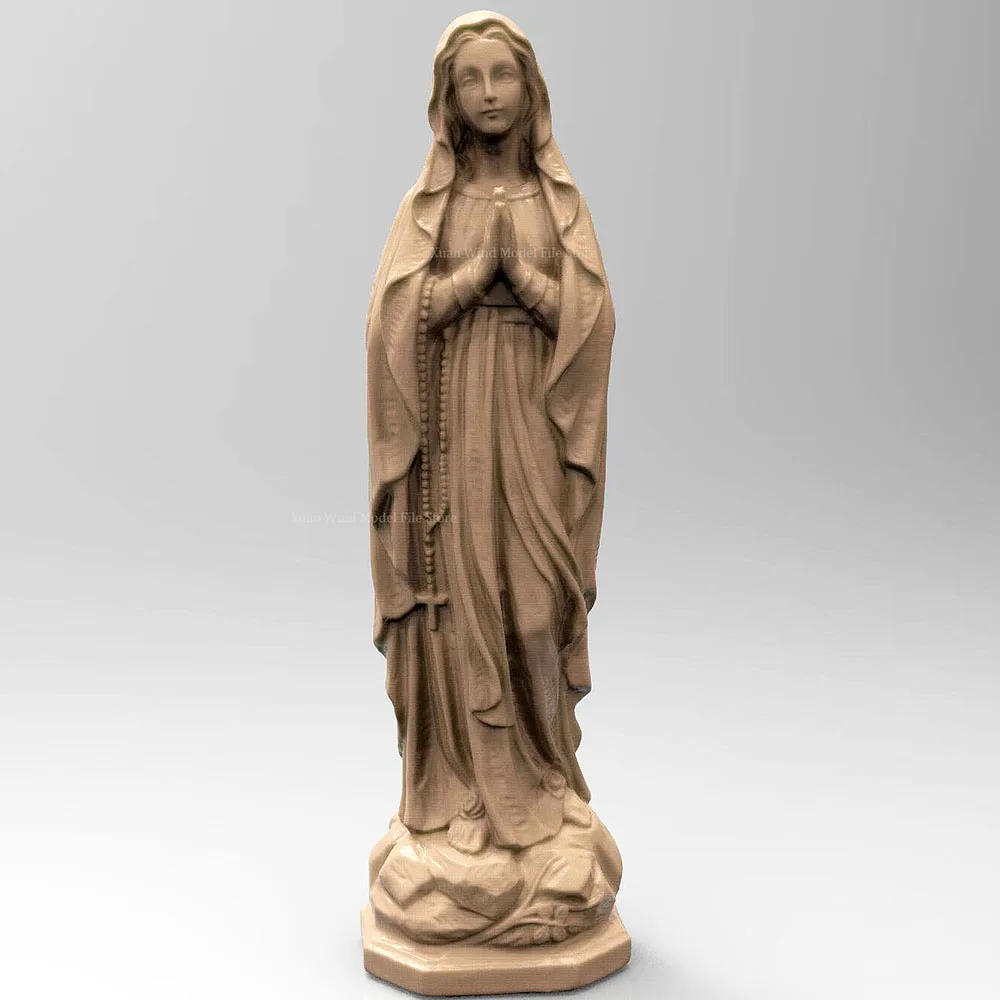 3D Model STL File for CNC Router Laser & 3D Printer -Virgin Mary