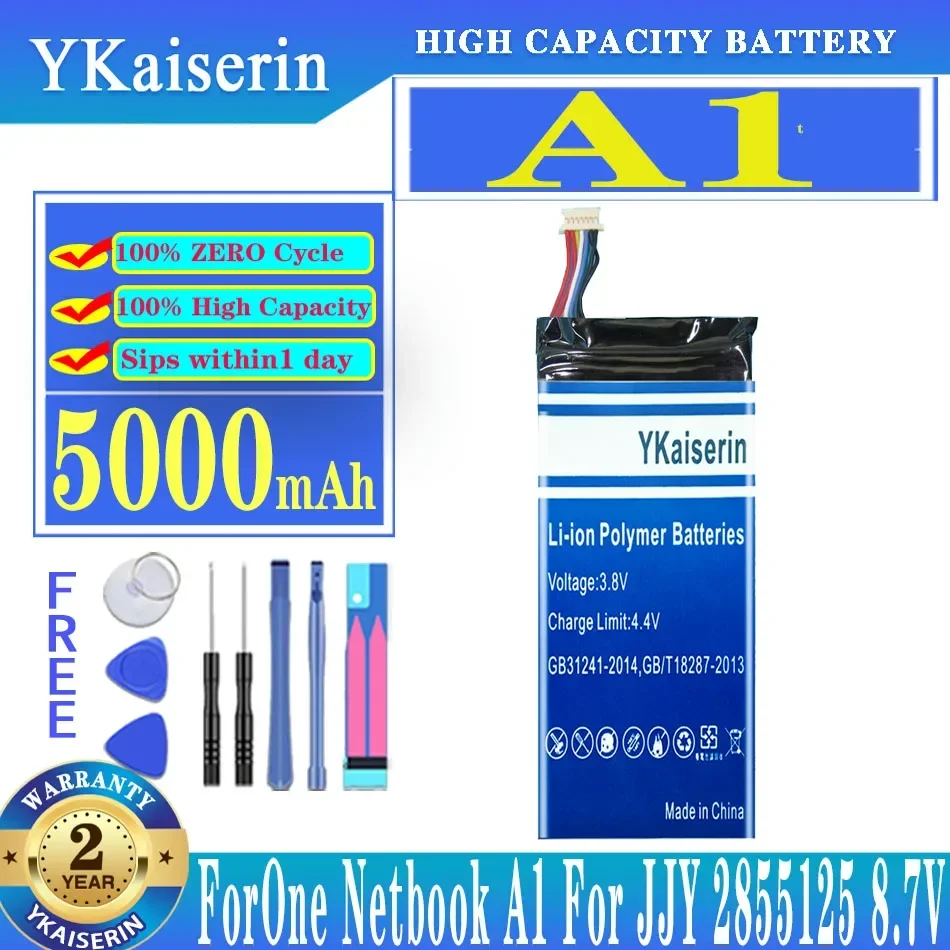 YKaiserin Battery High Capacity Battery A 1 5000MAH For One Netbook A1 For JJY 2855125 Bateria + Free Tools