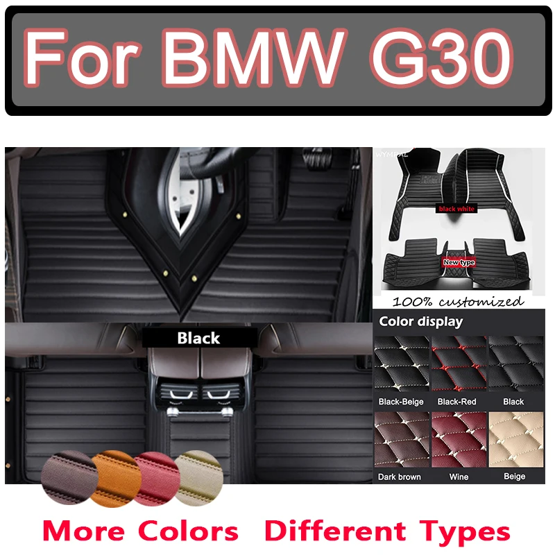 

Luxury Custom Auto Luxury Leather Car Floor Mat For BMW G30 2020 2021 2022 Car Mat Full Set Women Waterproof Accessories