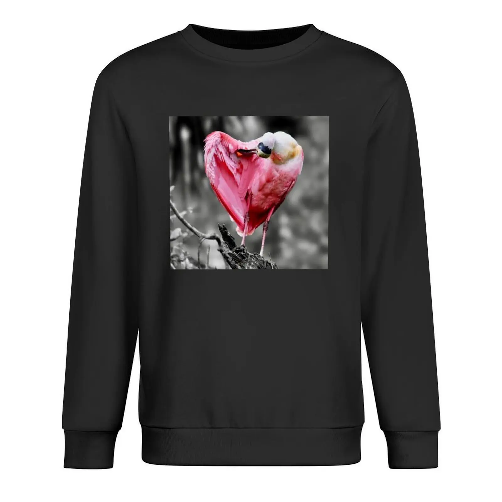 

Roseate Spoonbill in Selective Color Pullover mens designer clothes fashion men men's sweat-shirt set blouse new sweatshirt