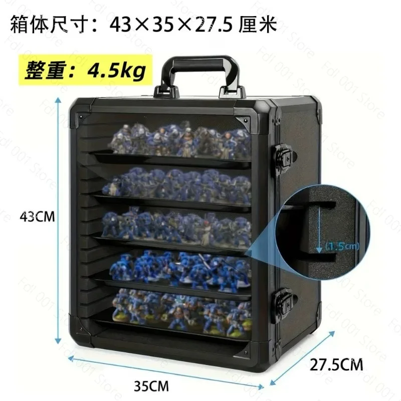 Aluminum Alloy Transportation Box, Suitable for Warhammer/Soldier/Board Game Storage Box, Miniature Model Storage Box